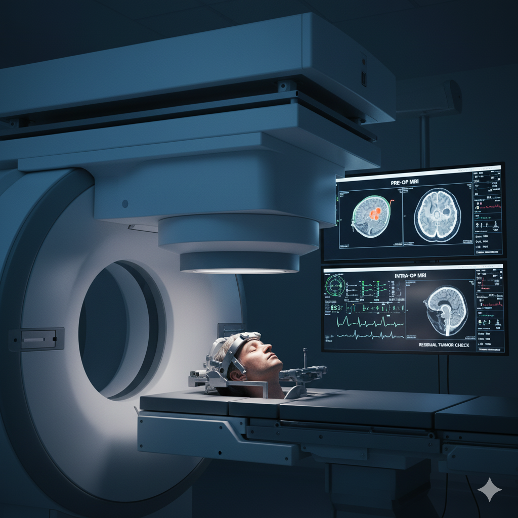 Intraoperative MRI (iMRI) for maximal safe resection and real-time brain tumor removal.